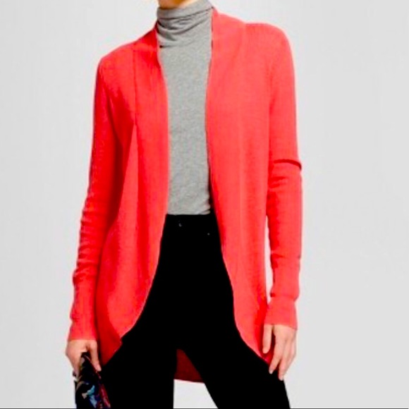 A New Day Coral Cocoon Cardigan Small 